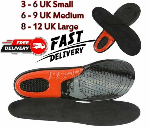 Work Boot Insoles Hiking Trainer Inner Soles Foot Inserts Support Silicone Gel  - Afbeelding 1 van 8