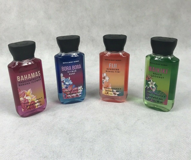 Bath and Body Works Summer Travel Shower Gel Set Bahamas Bora Bora Fiji