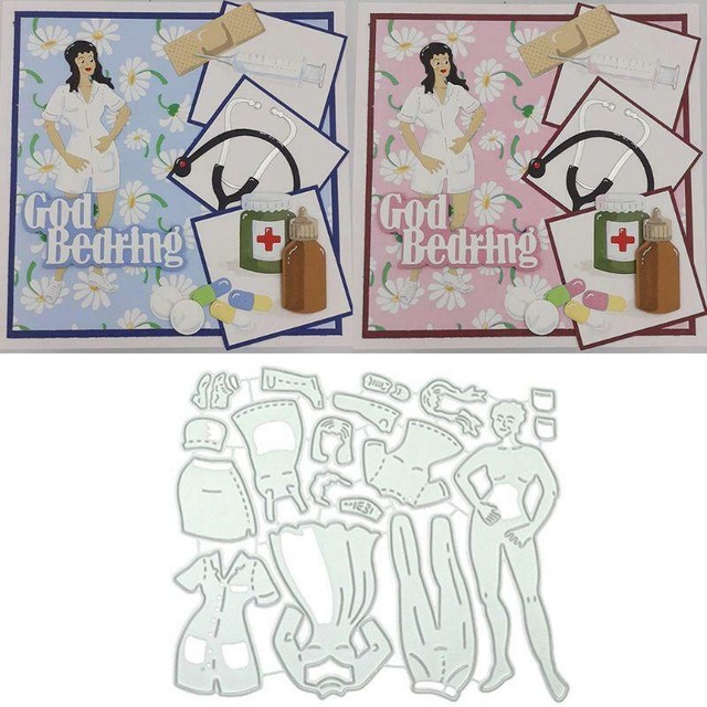 Nurses DIY Metal Cutting Dies Stencil Scrapbooking Die Cuts Paper Card