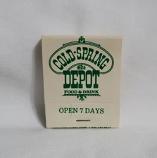 Vintage Cold Spring Depot Restaurant Matchbook New York Advertising Matches Full