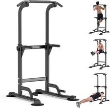 Pull up Dip Station for Home Gym Strength Training Fitness Workout Station Chin-