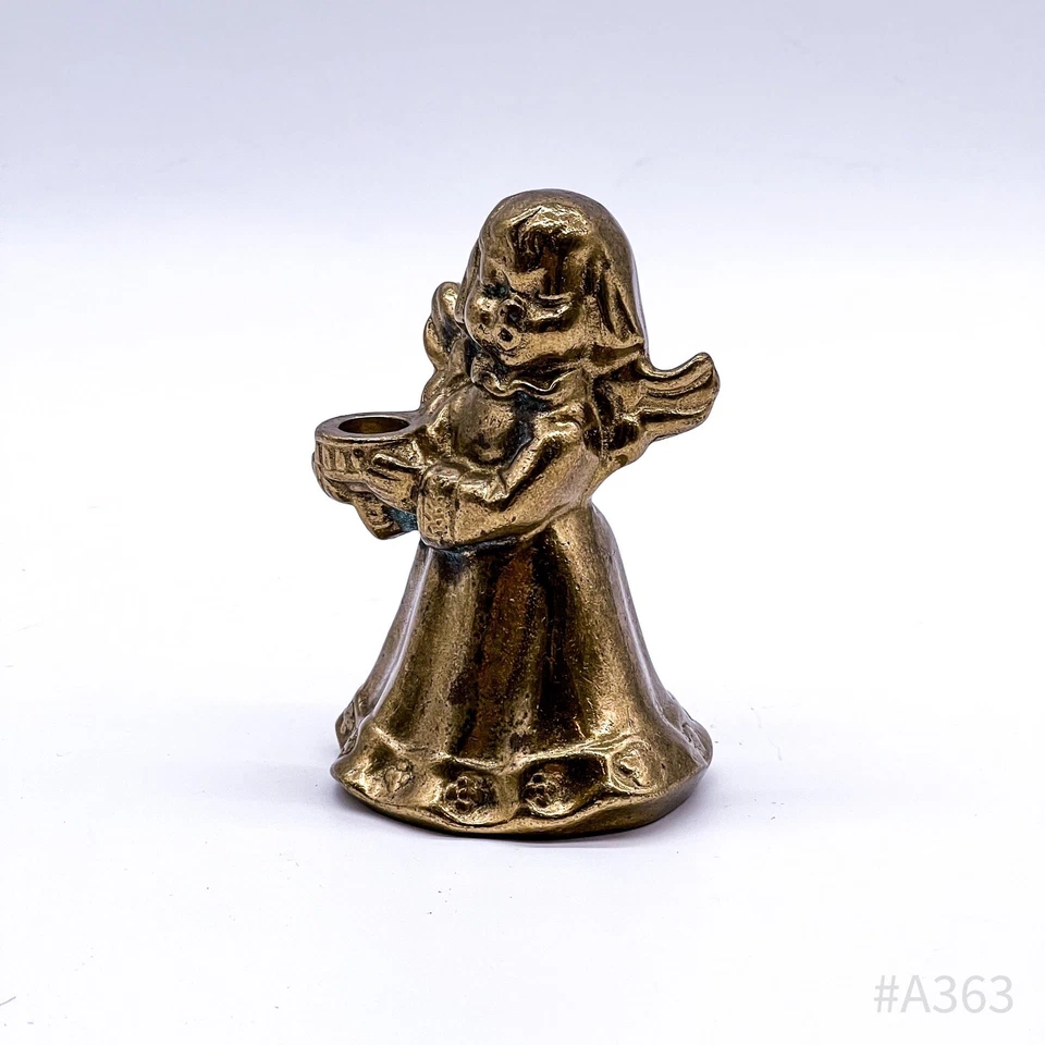 Messingfigur „ Ángel “ Ángel Figura Ángel de la Navidad Candelero Latón 10cm - Imagen 2 de 4