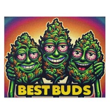Puzzle 120, 252, 500-Piece Weed Marijuana Stoner "BEST BUDS" Cannabis Funny