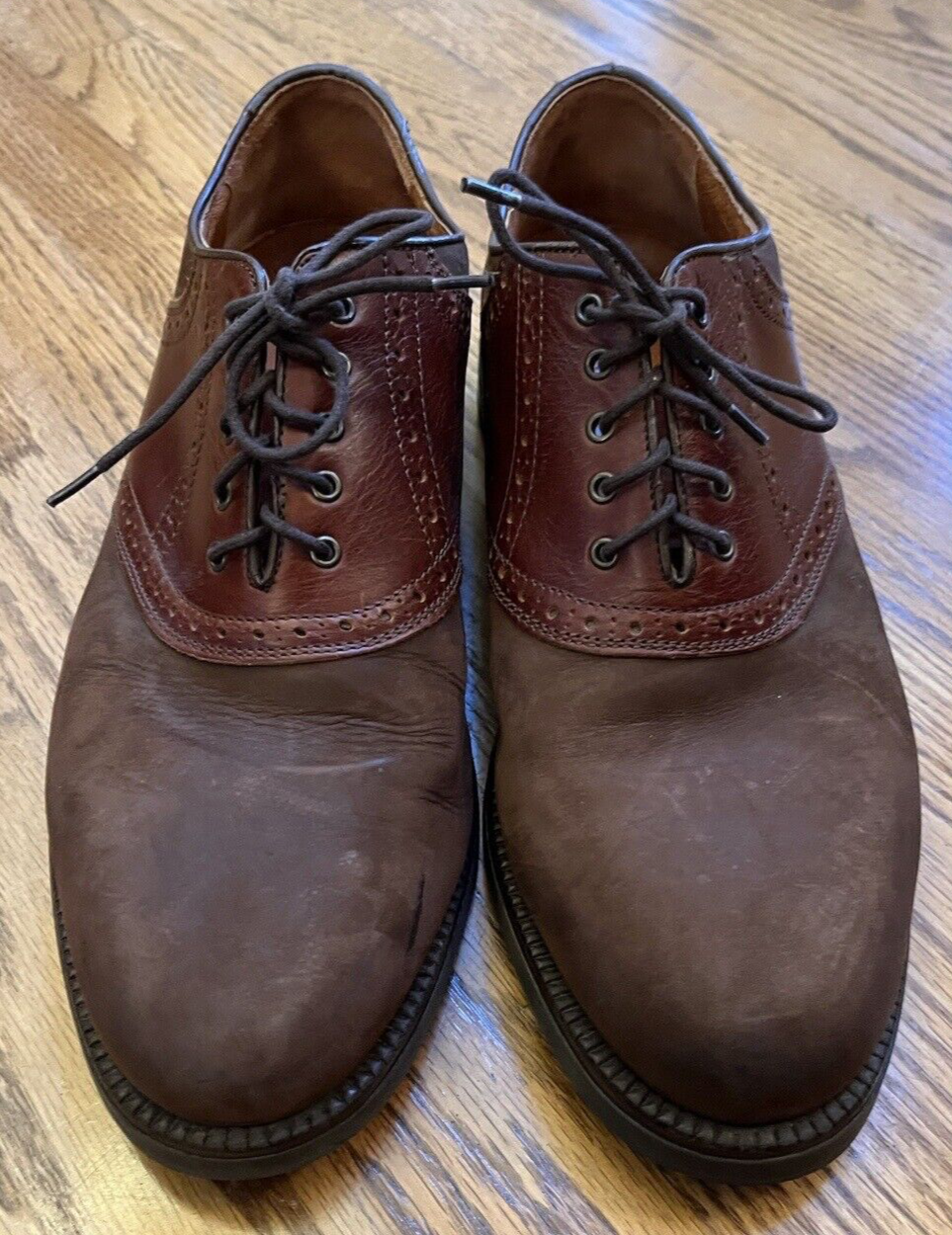 SAOLA Scarpe eleganti Johnston & Murphy Passport bicolore pelle marrone uomo pizzo taglia 11 M