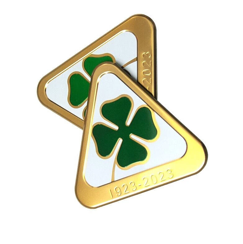 2x Para Alfa Romeo Trébol Guardabarros Lateral Pegatinas Emblemas Insignias Dorado 100 Años Foto 3 de 4