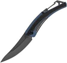 KERSHAW Discontinued - REVERB XL Manual Carbon Fiber Carabiner Clip knife 1225
