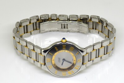 Cartier Must De 21 1330 Unisex Watch Steel Men's Gold Two