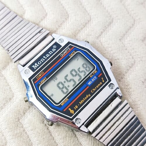 ⭐VINTAGE Soviet watch Montana quartz digital 16 melodi chrono Made in USSR 1990s - Picture 3 of 12