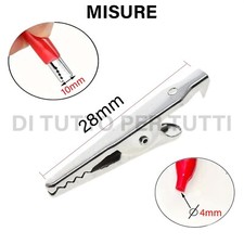 CAVI PINZA COCCODRILLO DUPONT FEMMINA CAVETTI CAVO CAVETTO CLIP PINZE 10pz - Foto 7