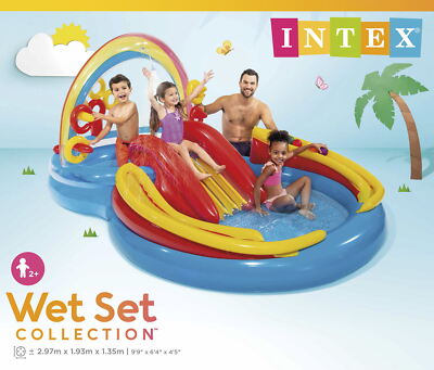 Intex Pool Play Center Rainbow Ring 297x193x135cm 175 Liter ab 2 Jahren 57453NP
