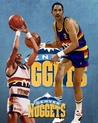 Denver Nuggets Lithograph print of Alex English