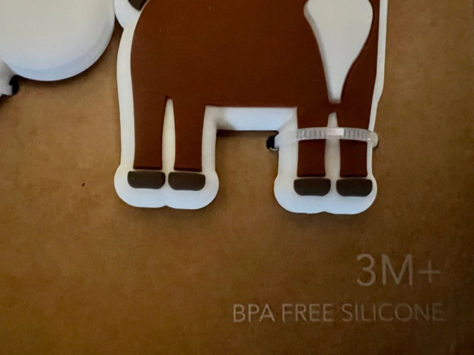 Lila Jack Infant 2 Pack Teethers Silicone Reindeer  Santa Claus Holiday Teething - Image 4 of 4