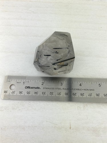Tourmaline Quartz Freeform - 52MM Tourmalinated Quartz Geometric Freeform - Picture 6 of 7
