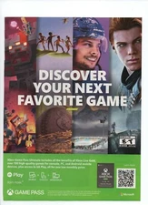 Discover Your Next Favorite Game - 2021 XBOX Video Game Pass PRINT ADVERTISEMENT