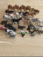 Vintage Joblot of Farm and Zoo Toy Animals, Some Britians included.