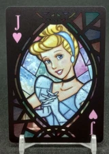 2021 Tenyo Disney Stained Glass Playing Cards Disney Cinderella #J