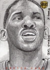 2014 JOEL EMBIID 76ERS 1/1 MASTERPIECE ART SKETCH CARD ARTIST SIGNED - BW