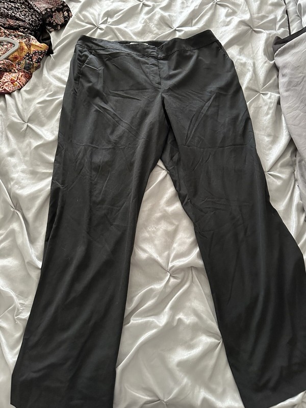 Sejour Women's Plus 16w Curvy Fit Pants Black Dress Career