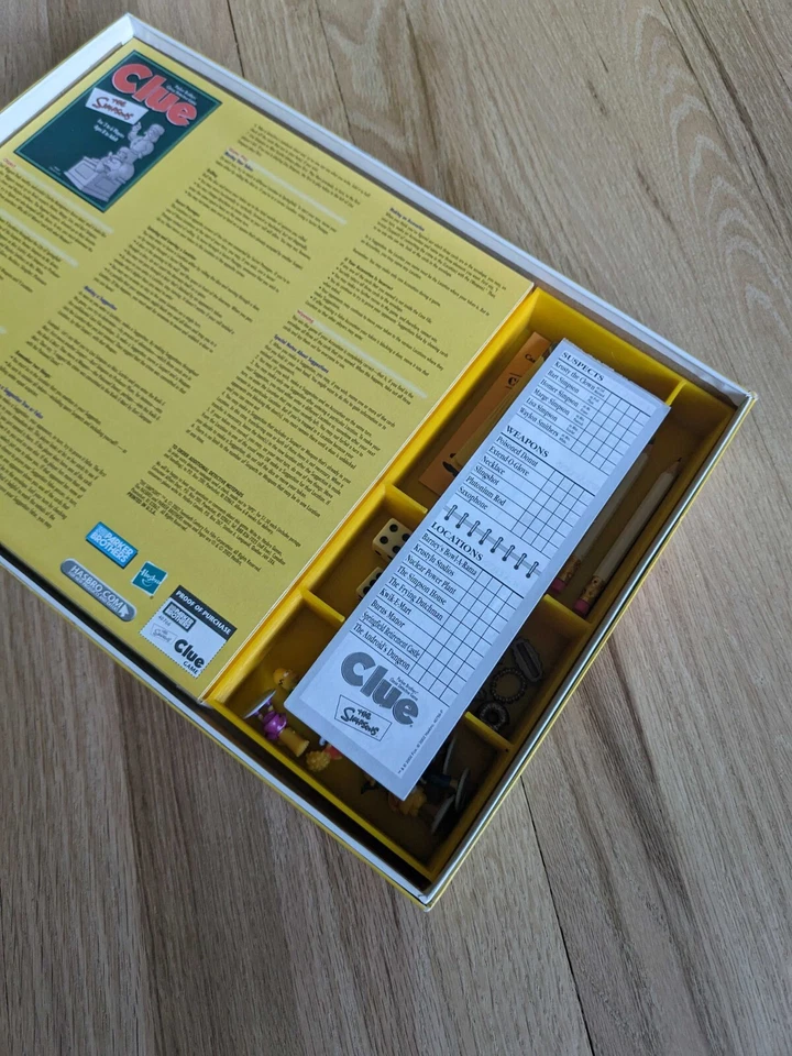 Juego de mesa Simpsons Clue - Organizador de piezas de juego mejorado, personalizado Foto 2 de 4