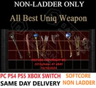 ✅PC PS4 PS5 XBOX SWITCH✅NON-LADDER All Uniq Weapon DIABLO 2 RESURRECTED D2R ITEM