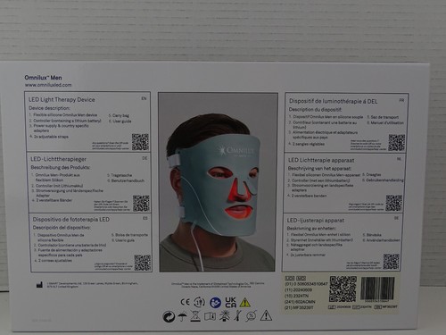 Omnilux Men's Painless Reduce Lines Wrinkles Red Light Mask Therapy Device - Picture 3 of 9