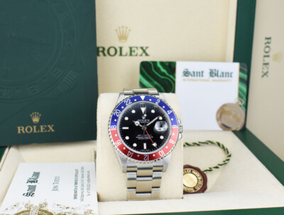 ROLEX - SS GMT Master II Pepsi Bezel Error Dial 16710 - SANT BLANC