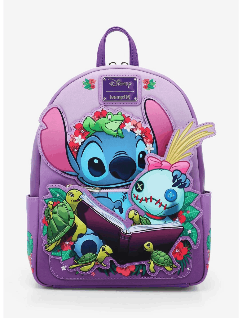 Loungefly Disney Lilo & Stitch Scrump Reading Mini Backpack 