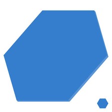 PLEXIGLAS&reg; Zuschnitt 3-50cm - Hexagon/Sechseck Hellblau