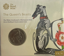 2021 £5 -QB GREYHOUND RICHMOND -FIVE POUNDS BU -BRILLIANT UNCIRCULATED COIN PACK