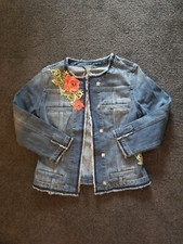 Bnwt Liu Jo Denim Floral Jacket Uk 8 It 40