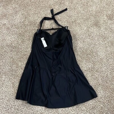 Jaclyn Smith Halter Style Black Party Evening Dress 24W NWT