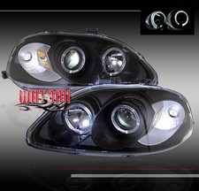96 97 98 Honda Civic Halo Projector Headlights Lamp Black Coupe Hatchback Sedan