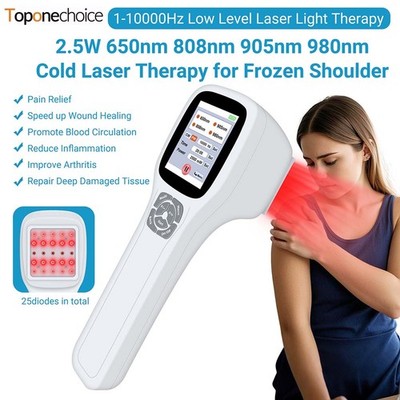 Red Light Therapy Wand 4 Wavelengths 0-2500mW Adjustable Pain Relief Handheld