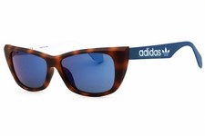 New Adidas OR0027 56X Havana/Blue Mirror 55-13-140 Sunglasses
