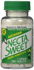 3 pack 1 grain 500 saccharin tablets