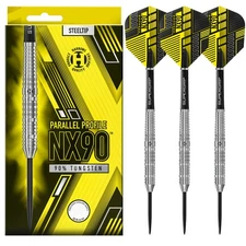 Harrows NX90 Parallel Profile - Steel Tip Darts - 90% Tungsten - 22g