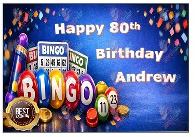 Bingo Essbarer Tortenaufleger - Perfekt für Bingo-Liebhaber!