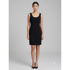 Jessica Howard Classic Minimalist Black Lined Sleeveless Career Dress Size 14W