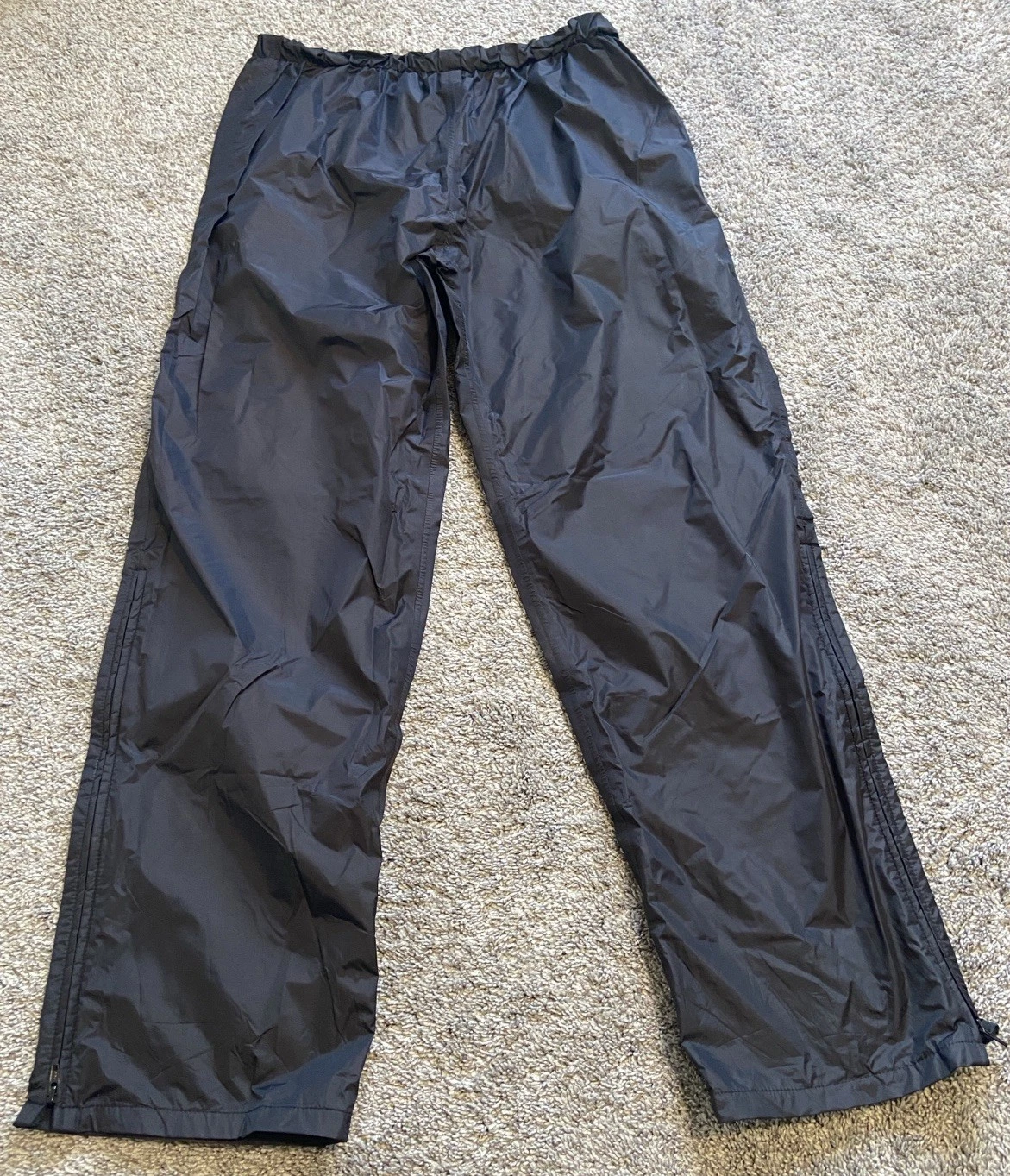 Vintage REI Rain Pants Goretex Men XXL Black Lightweight 2XL Made In USA