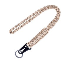 Heavy Duty Braided 550 Paracord Neck Lanyard Keychain for Men Outdoor Surviva...