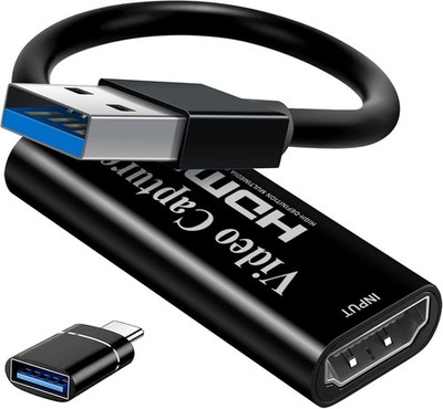 Video Capture Card, Papeaso 4K HDMI to USB Capture Card, Full HD 1080p Video