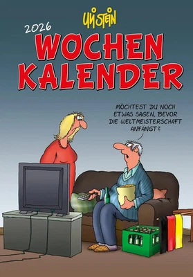 LAPPAN VERLAG Uli Stein Wochenkalender 2026: Taschenkalender mit Spiralbindung und Gummiband