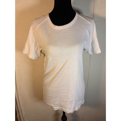 Esprit T-Shirt Womens Small White Excellent Essentials Crew Neck Raglan Sleeve