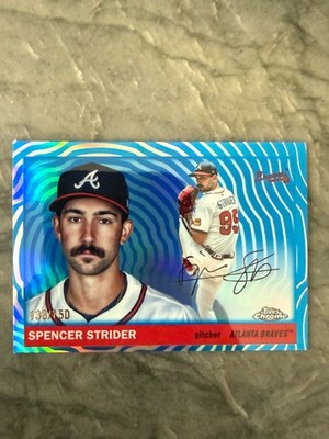 2025 Topps Chrome Platinum- Spencer Strider #93 Blue Vibrations 138/150 Braves