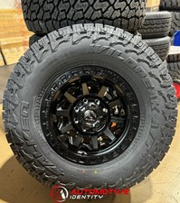18x9 Fuel Covert Black Wheels 35 Falken At4 Tires 5x5 Jeep Wrangler Jk Jl