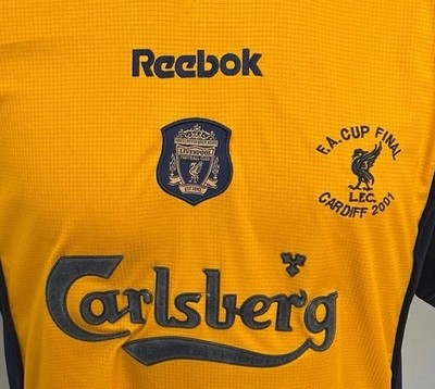LIVERPOOL FA CUP FINAL SHIRT 2001 (XL) VINTAGE ORIGINAL REEBOK SHIRT