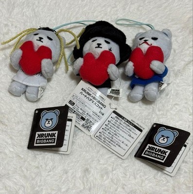 BIGBANG KRUNK マスコット　まとめ売り KRUNK BIGBANG Mascot 3pc Set Heart Plush Toy Collectible Kpop