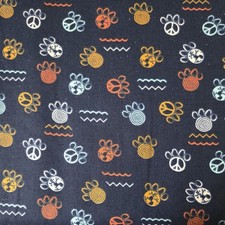 Great Outdoors Paws Print Fabric Sold By The Yard. Very Nice Fabric.