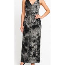 White House Black Market Petite Abstract Jumpsuit 2P Sleeveless Wide Leg