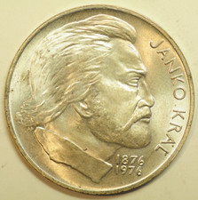 mw29904 Czechoslovakia  Silver 100 Korun 1976  Janko Kral  KM#84   UNC